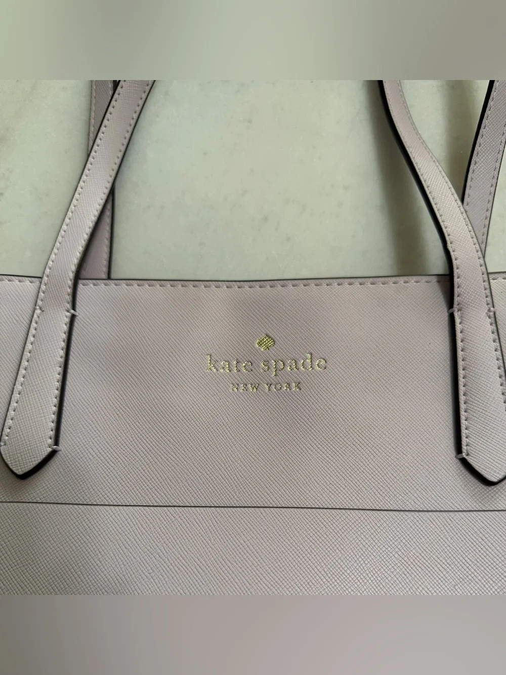 Kate Spade Daily Tote Bag Light Pink Saffiano Leather Large Front Slip Pocket